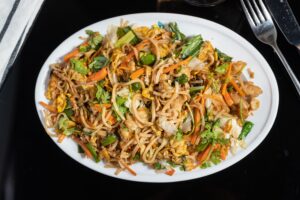 finished spicy chicken spaghetti